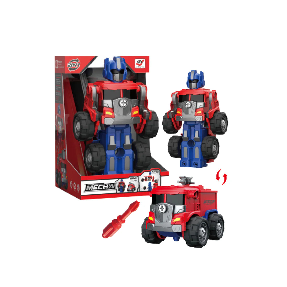 2-in-1 Mecha Transformer (LM6203A) 3+Years- Red