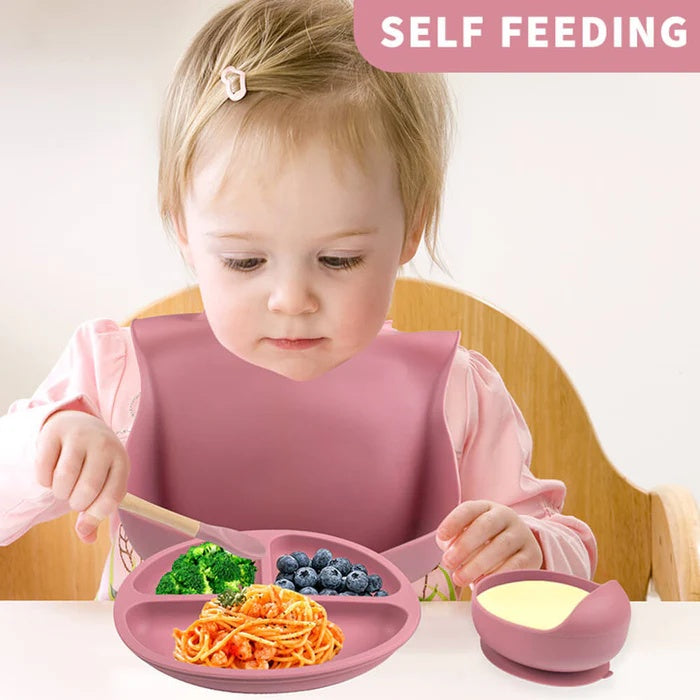 5-Piece Silicone Baby Feeding Set