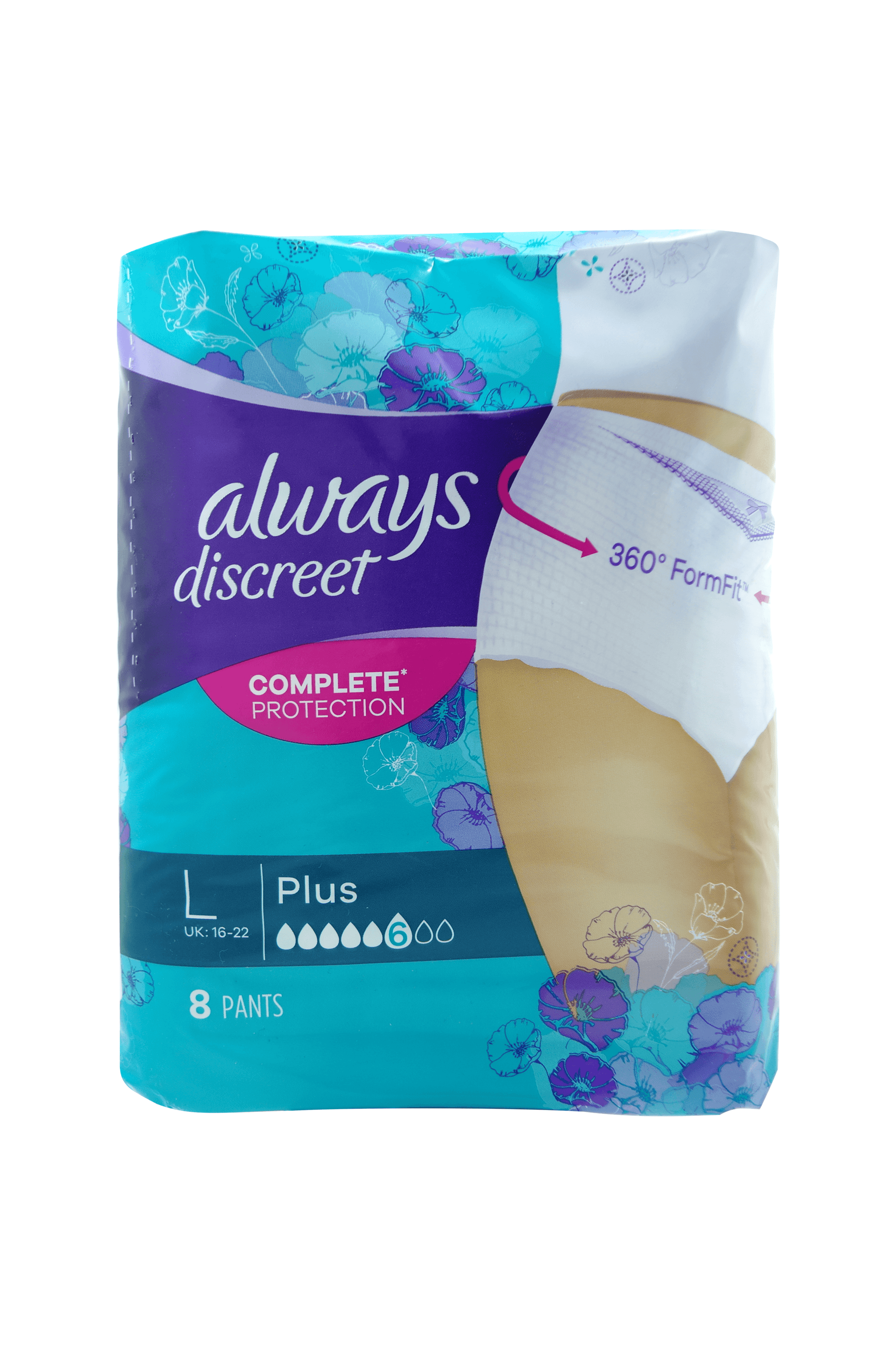 Always Discreet Pants Plus Large- 8 Pack