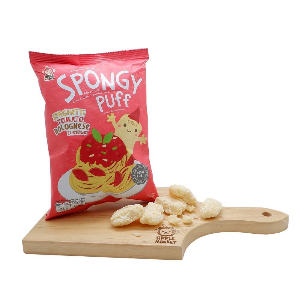 Apple Monkey Spongy Puff- Spaghetti Tomato Bolognese (12m+) 15g