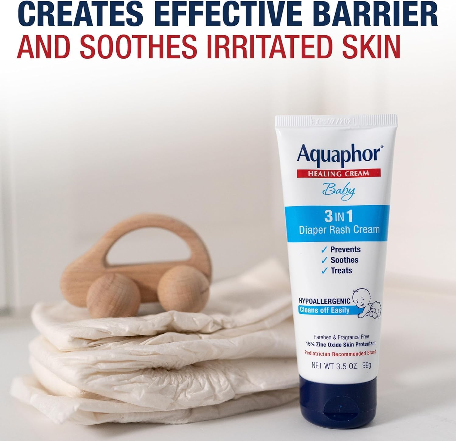 Aquaphor Baby 3-In-1 Diaper Rash Cream 99g