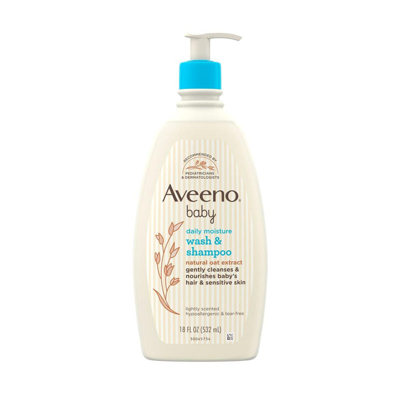 Aveeno Baby Daily Moisture Wash & Shampoo 532ml