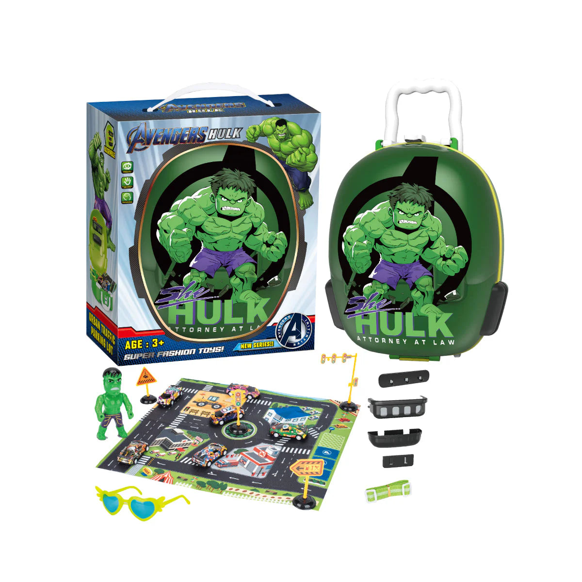 Avengers Hulk Trolley Case Playset (020) 3+Years