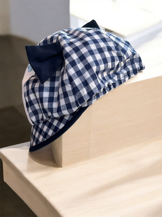 Baby Boy Blue Checkered Cap Hat (6m-3y)