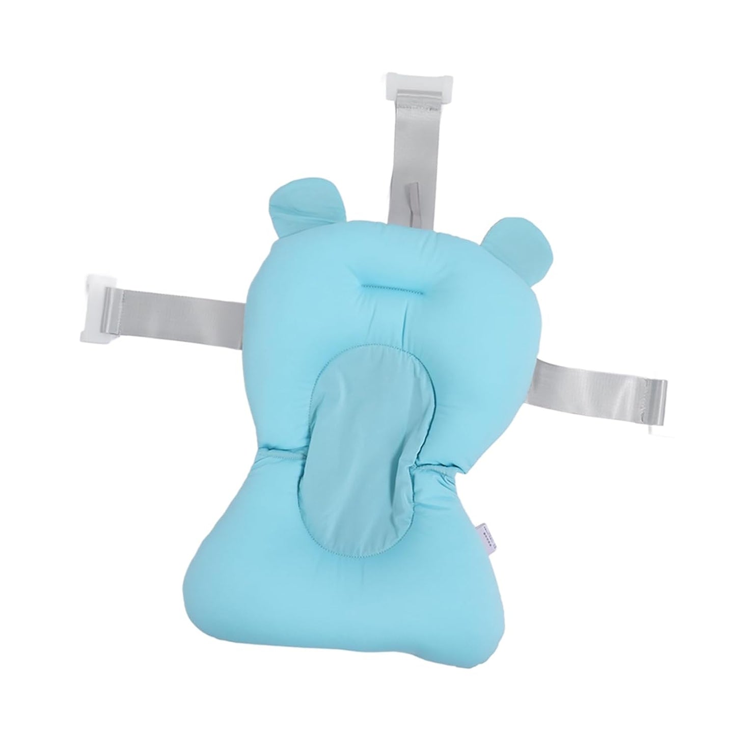 Baby Adjustable Infant Baby Tub Seat Cushion (Blue Bear Shape)