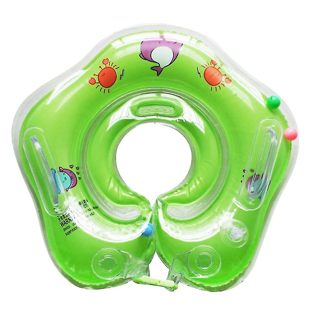 Baby Neck Ring Tube For Swimming Safety Infant Float Circle- Green