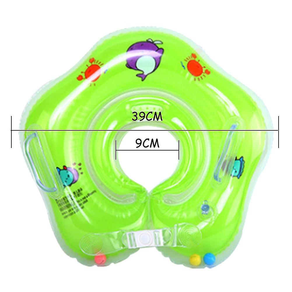 Baby Neck Ring Tube For Swimming Safety Infant Float Circle- Green