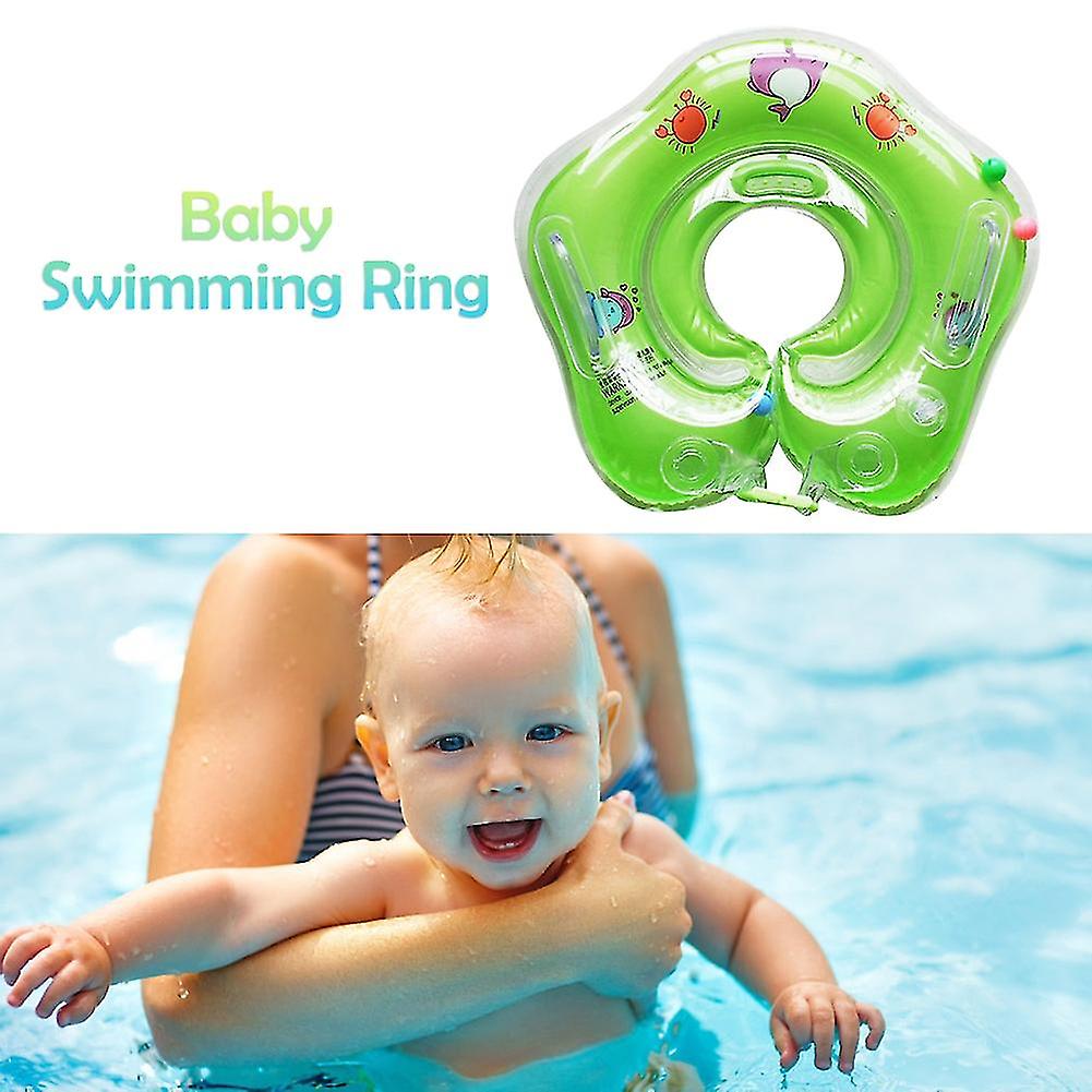 Baby Neck Ring Tube For Swimming Safety Infant Float Circle- Green