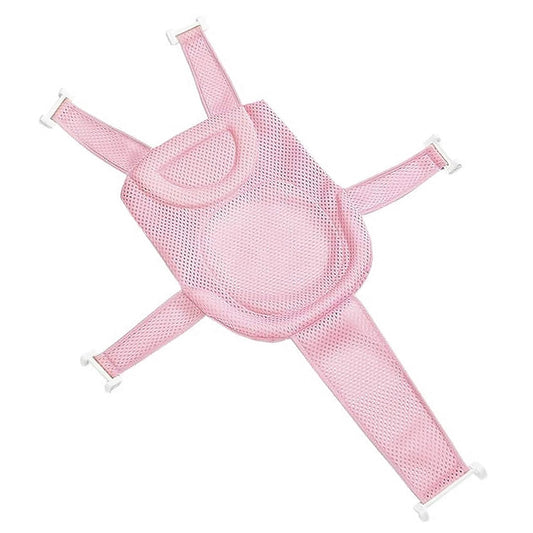 Baby Non Slip Adjustable Infant Bath Tub Pad Newborn Mesh- Pink