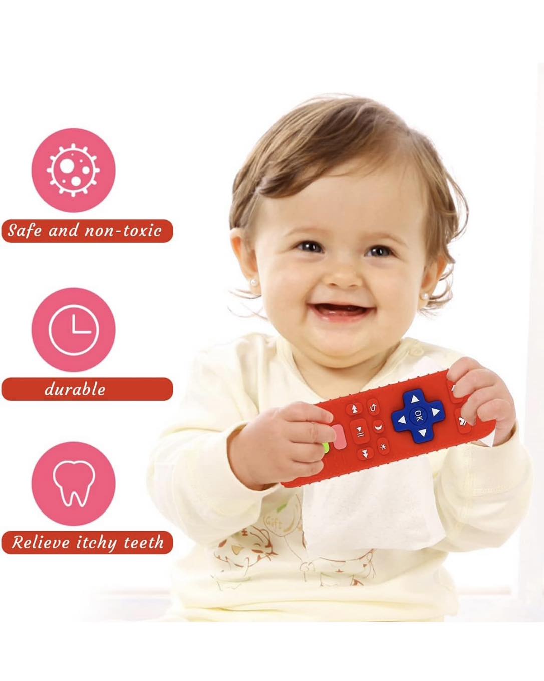 Baby Remote Control Shaped Silicone Teether Type 1 (3m+)