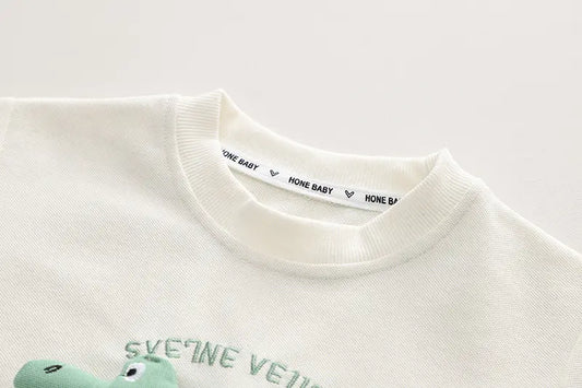 Boy's Printed Baby Casual Top + Shorts Set