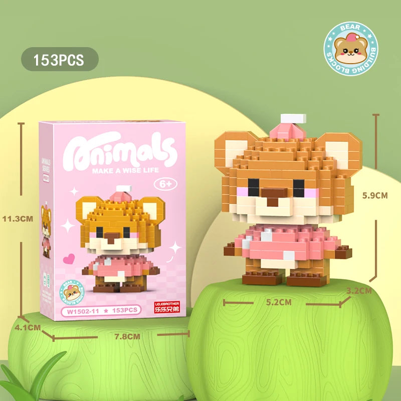 Cartoon Mini Blocks Puzzle Toy Set (W1502-11) 153pcs 6y+