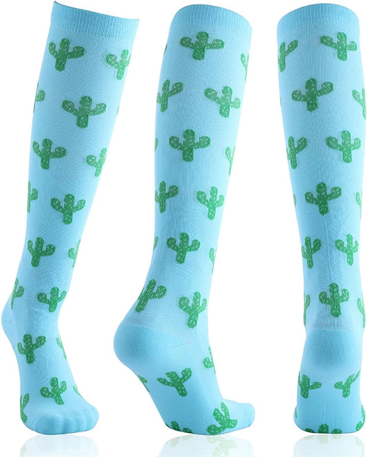 Cheeroyal Compression Socks 20-30mmHg Women- Blue