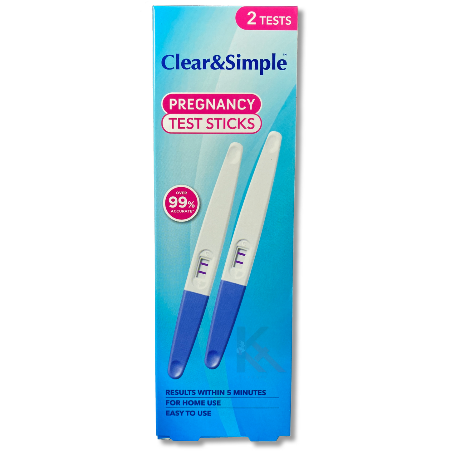 Clear & Simple Pregnancy Test Sticks- 2 Tests
