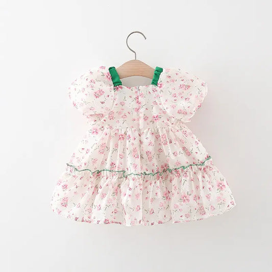Colorful Baby Dress Little Girl Holiday Princess Dress- Pink