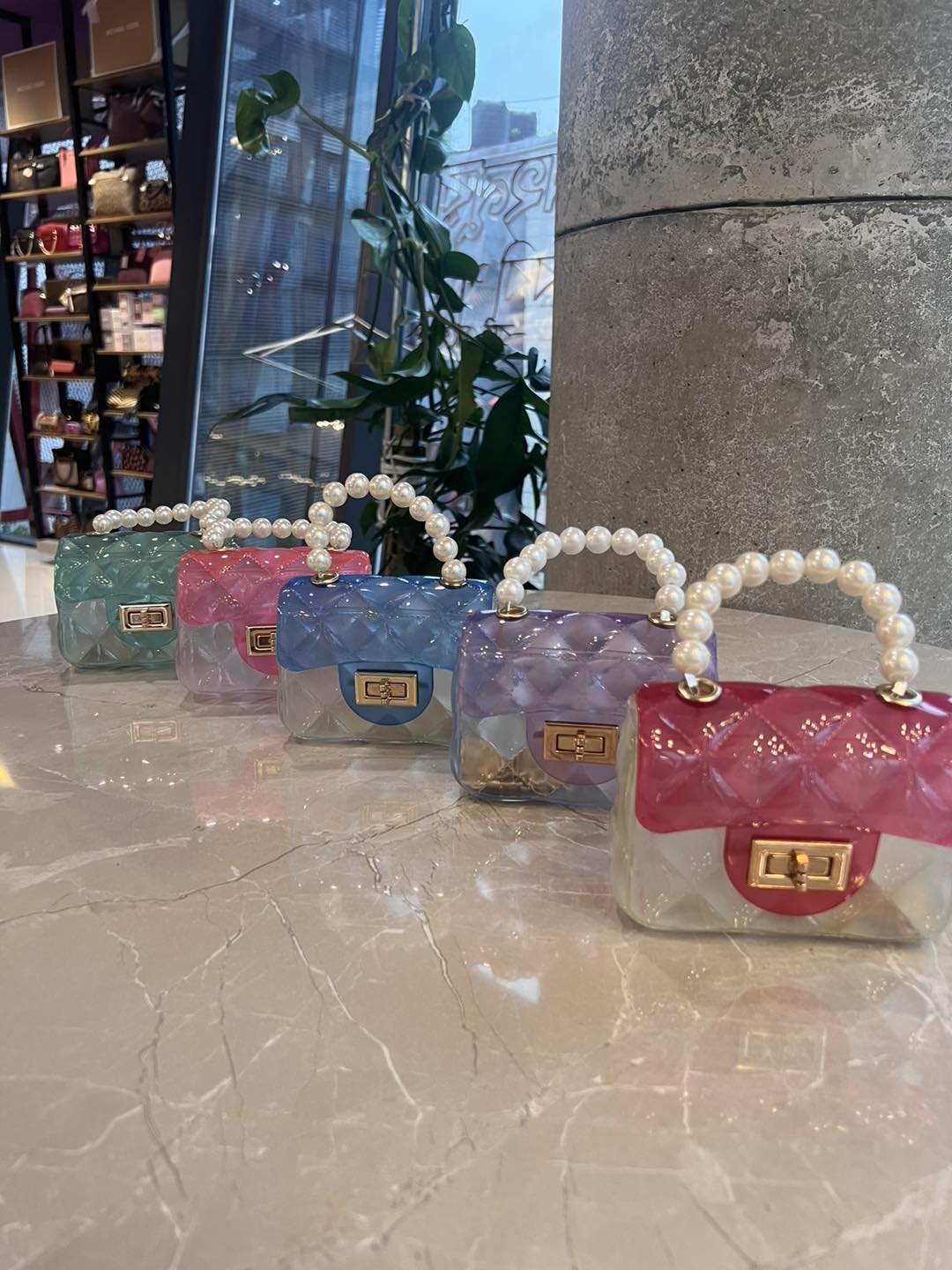 Cute Candy Color Jelly Mini Transparent Handbag