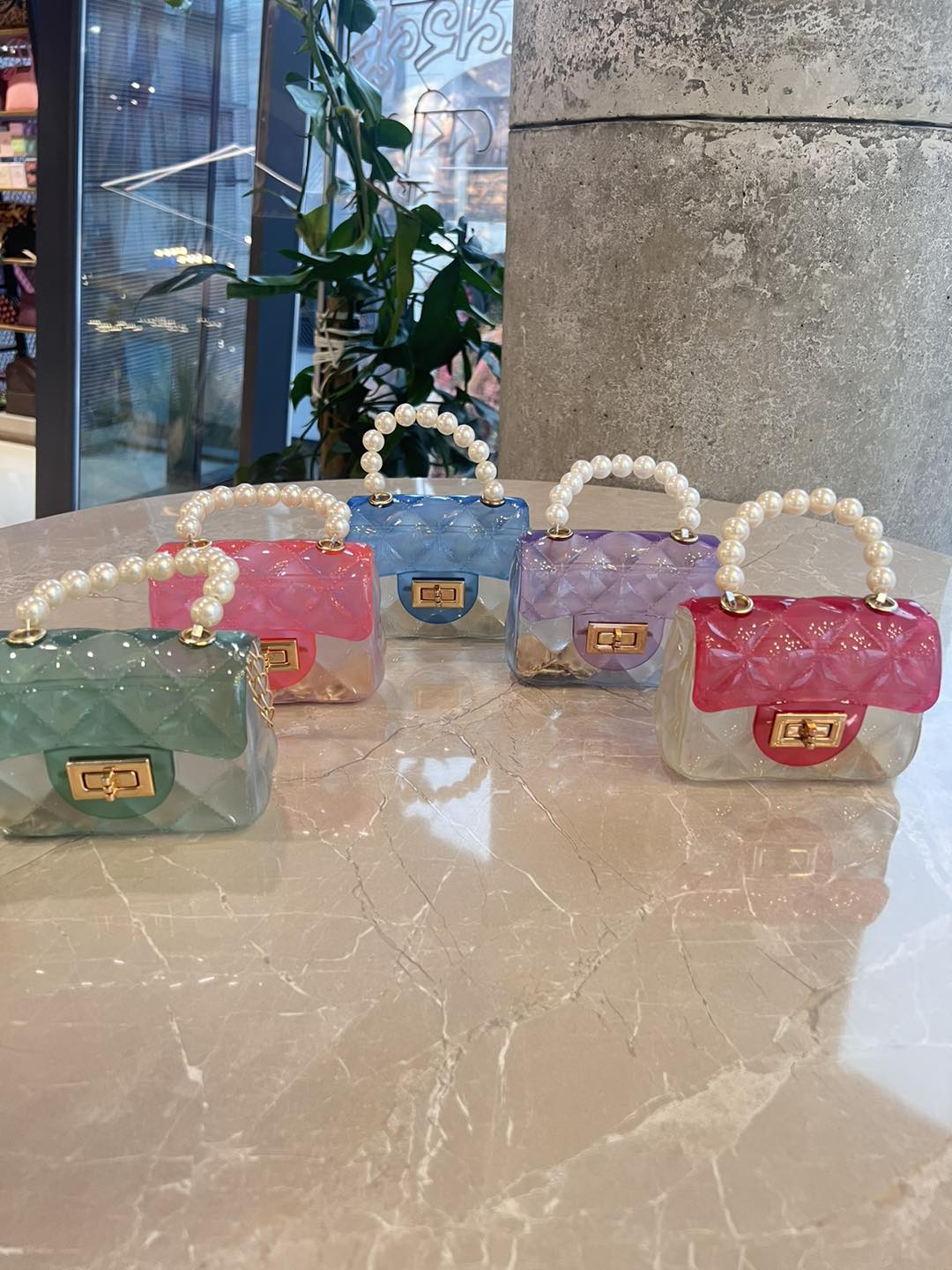 Cute Candy Color Jelly Mini Transparent Handbag