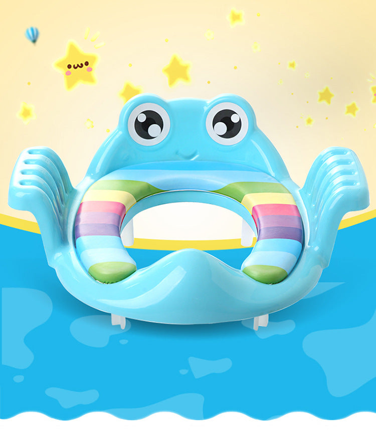 Cute Cartoon Comfortable Potty Seat- Blue