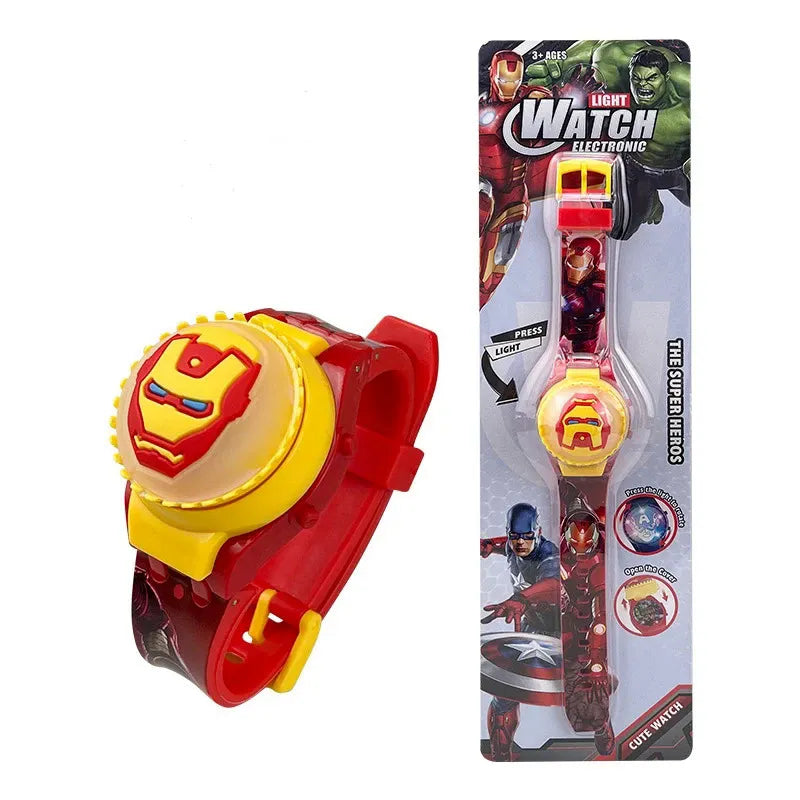 Disney Anime Kids Rotate Watch with Flash Light- Iron Man