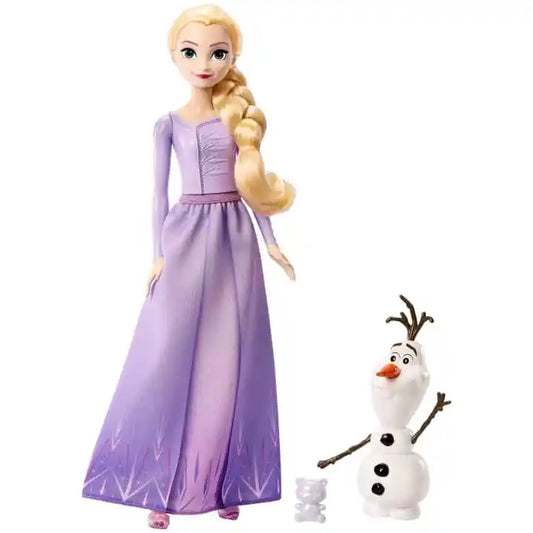 Disney Frozen HLW67 Toys, Elsa Fashion Doll and Olaf Figure