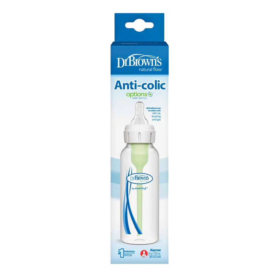 Dr. Brown's Options+ Anti Colic Narrow Neck Baby Bottle (0m+) 250ml