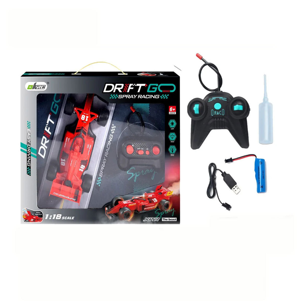 Drift Go Spray Racing Remote Control (KM663-6) 6+Years