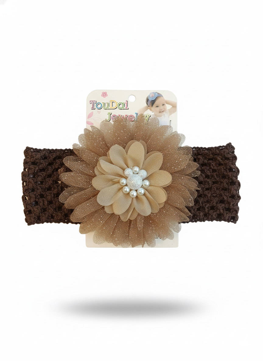 Elegant Floral Baby Headband (0-18m)