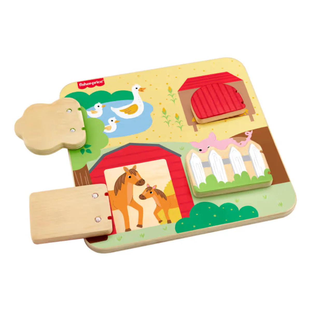 Fisher Price JCY33 Wooden Farm Animal Board (12m+)