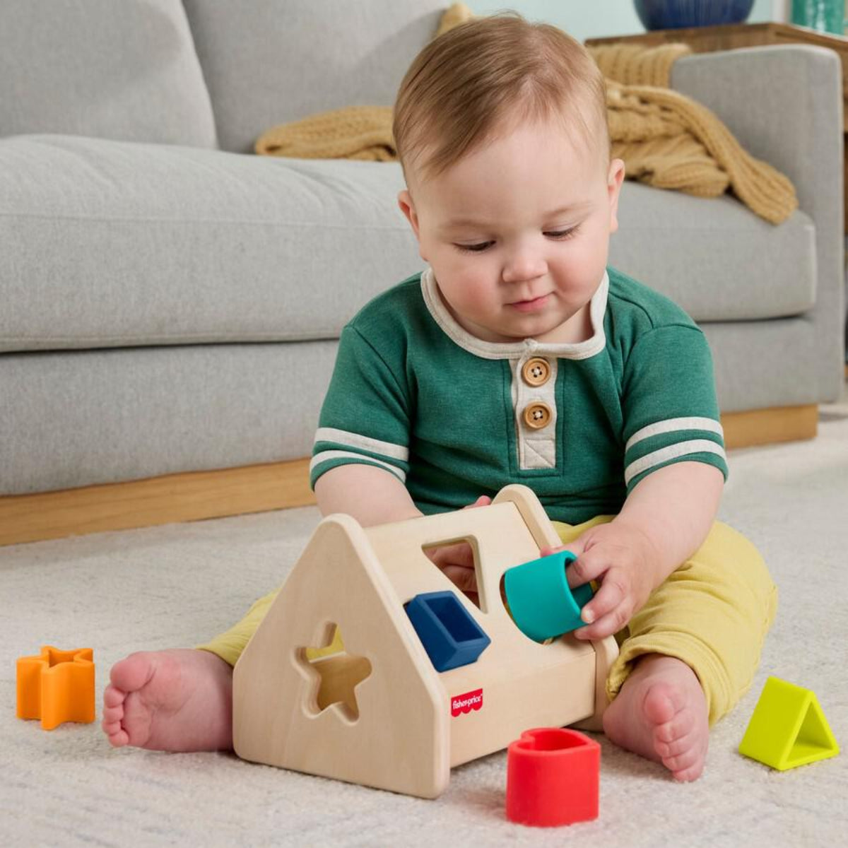 Fisher Price JCY41 Wood Silicone Shape Sorter