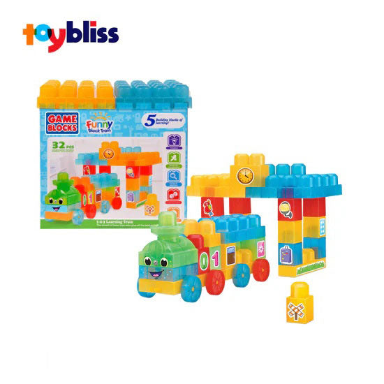Funny Learning Train Blocks 40 Pcs (LB668-1T) 3+Years