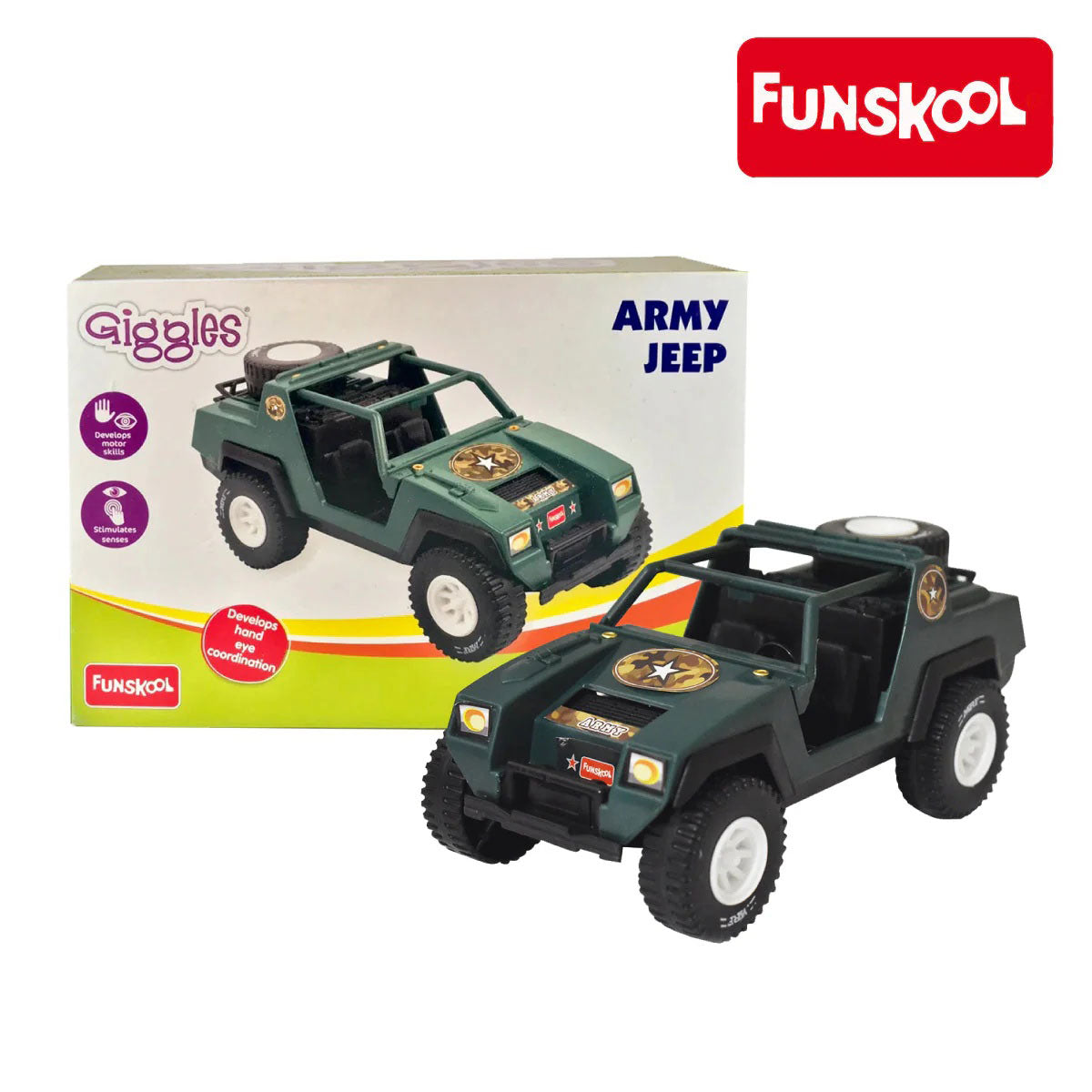 Funskool Giggles Army Jeep 3Y+