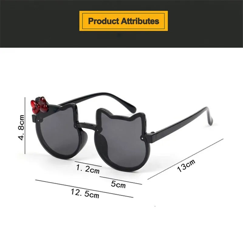 Girls Cartoon Fashion Sun Shade Kitty Sunglass