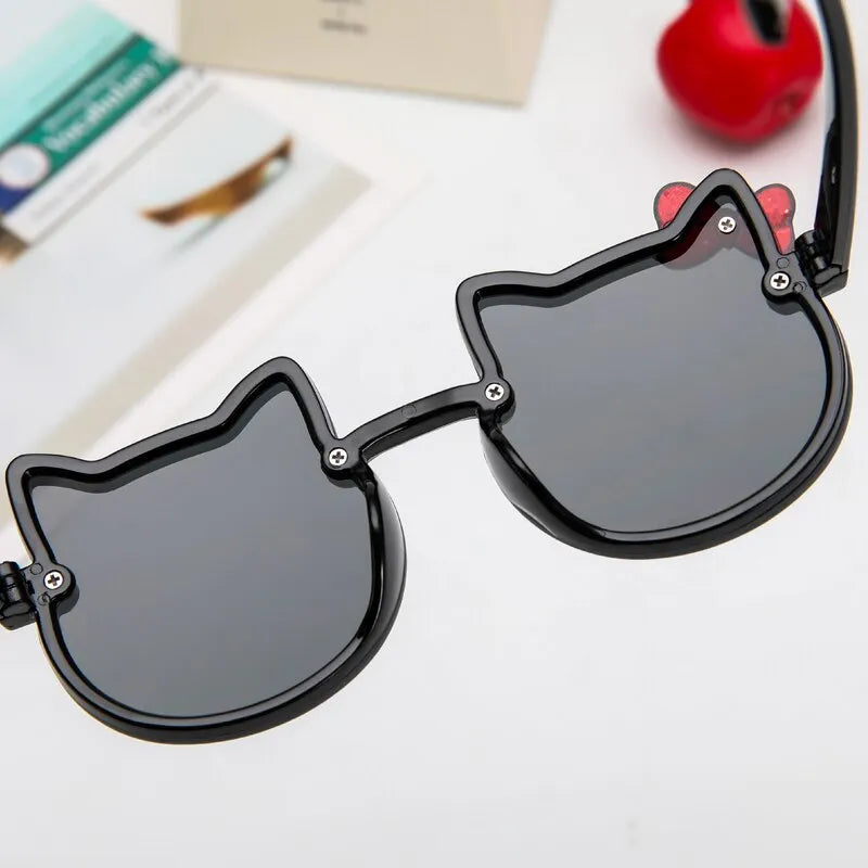 Girls Cartoon Fashion Sun Shade Kitty Sunglass
