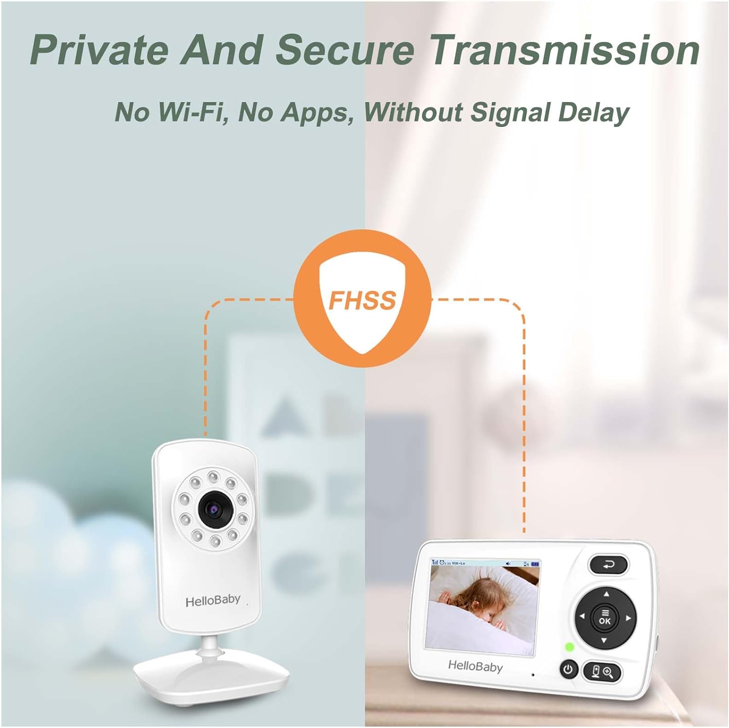 Hellobaby Monitor (HB30) Video Baby Monitor with Camera