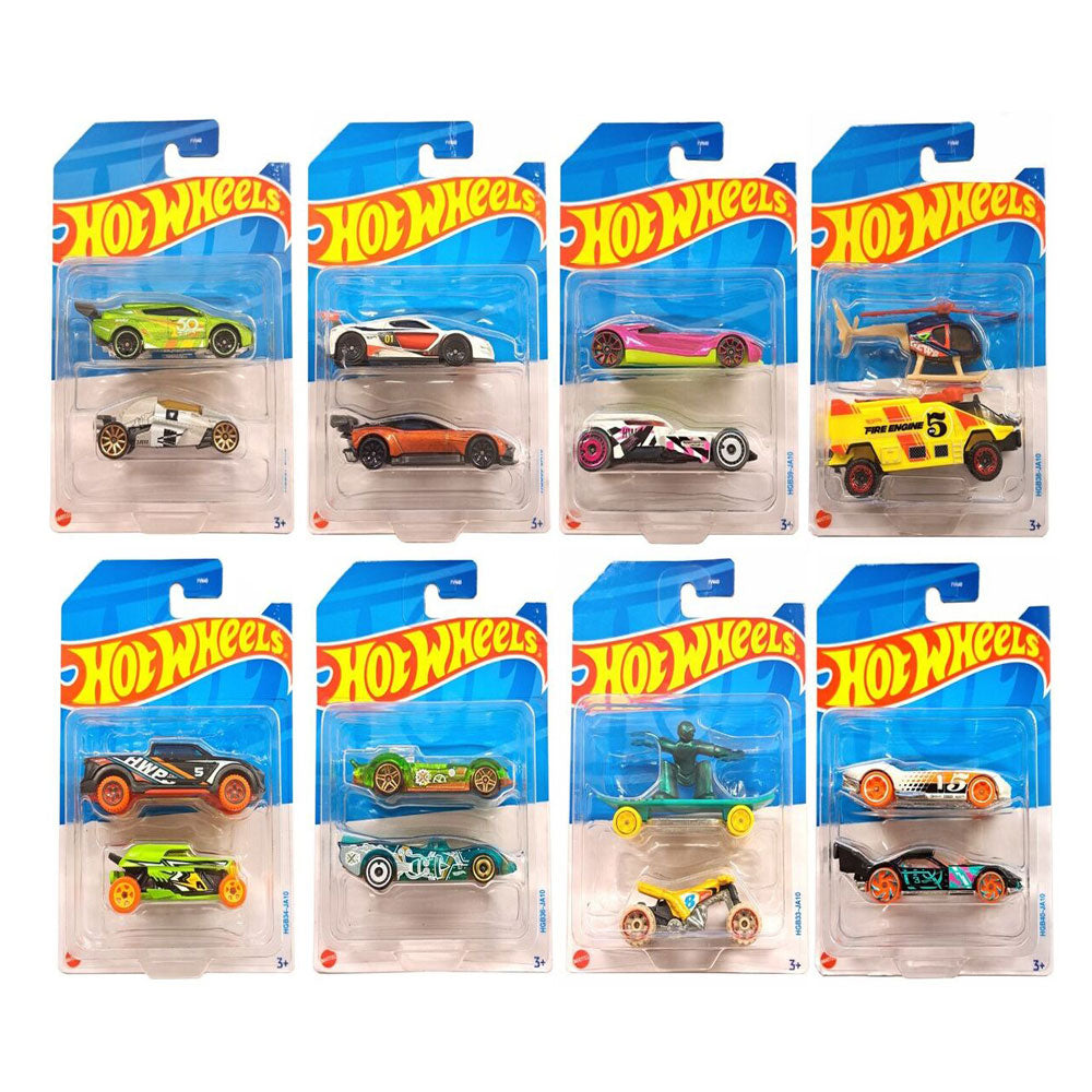 Hot Wheels FVN40 Basic 2 Pack Cars Assortment (Random)