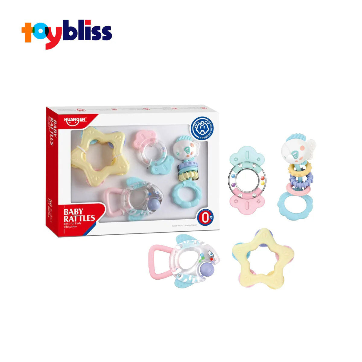 Huanger Baby Rattles 4Pcs Set (HE0126) 0m+