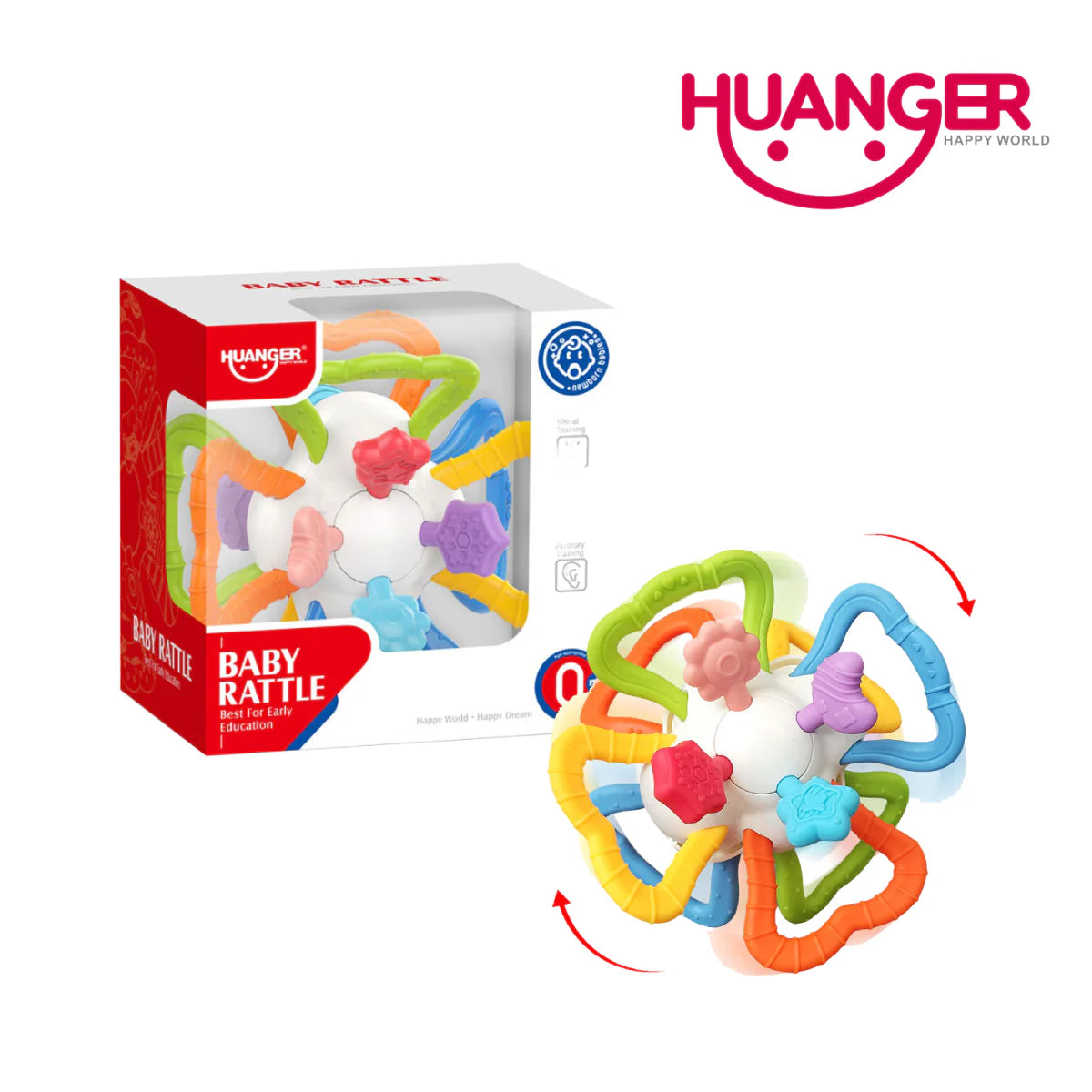 Huanger HE0198 Baby Rattle and Teething Toy (0m+)