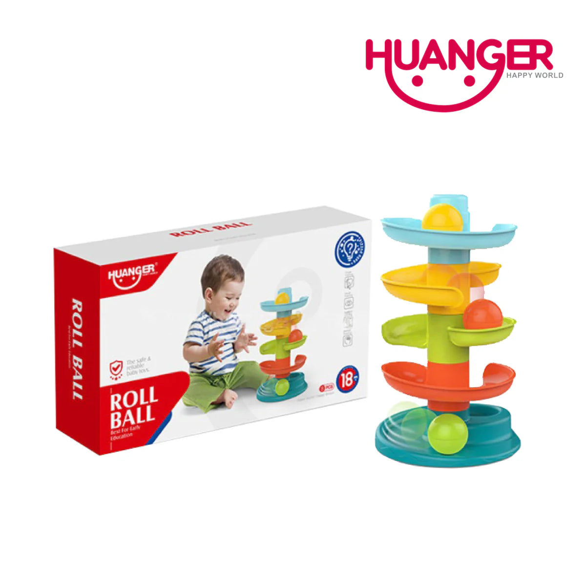 Huanger HE0291 Baby Ball Drop Spiral Tower (18m+)