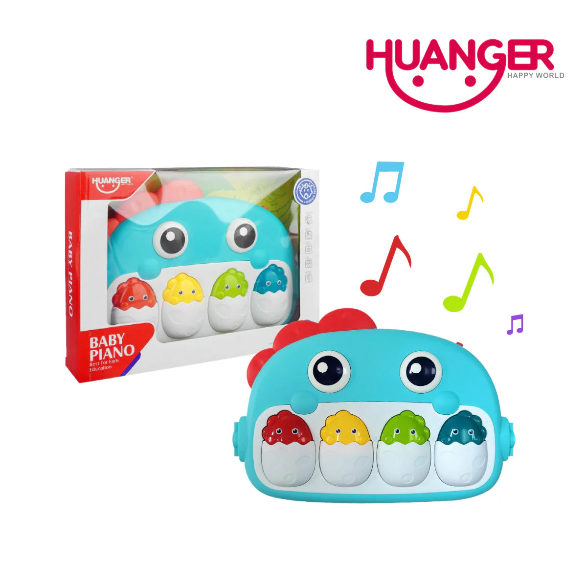 Huanger HE0644 Baby Piano Playmat With Music- Blue (0m+)