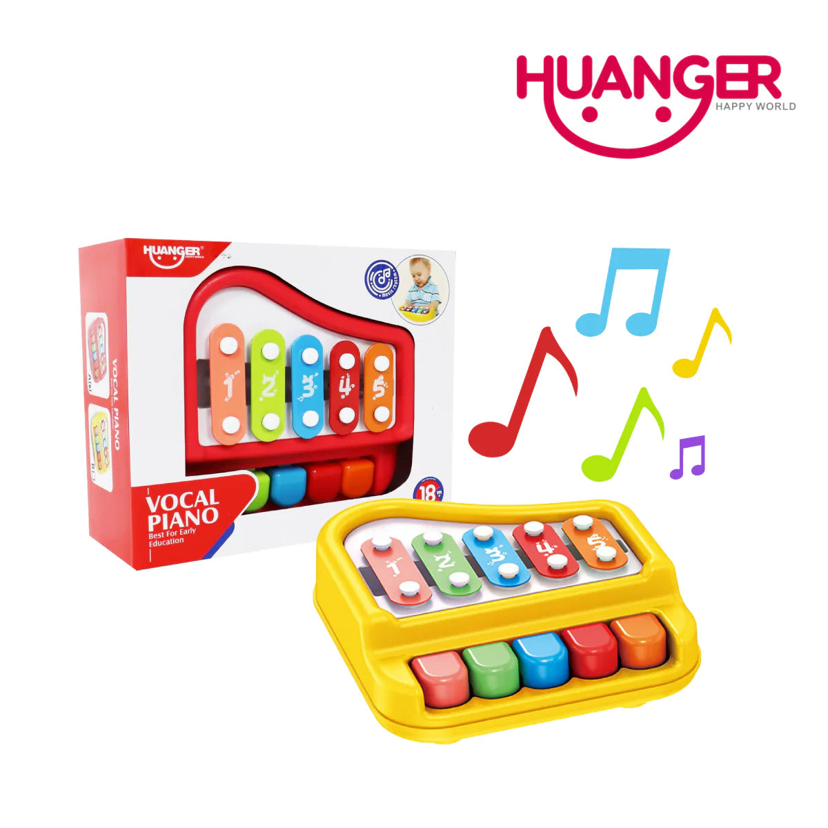 Huanger HE8011 Colorful Musical Baby Piano (18m+)