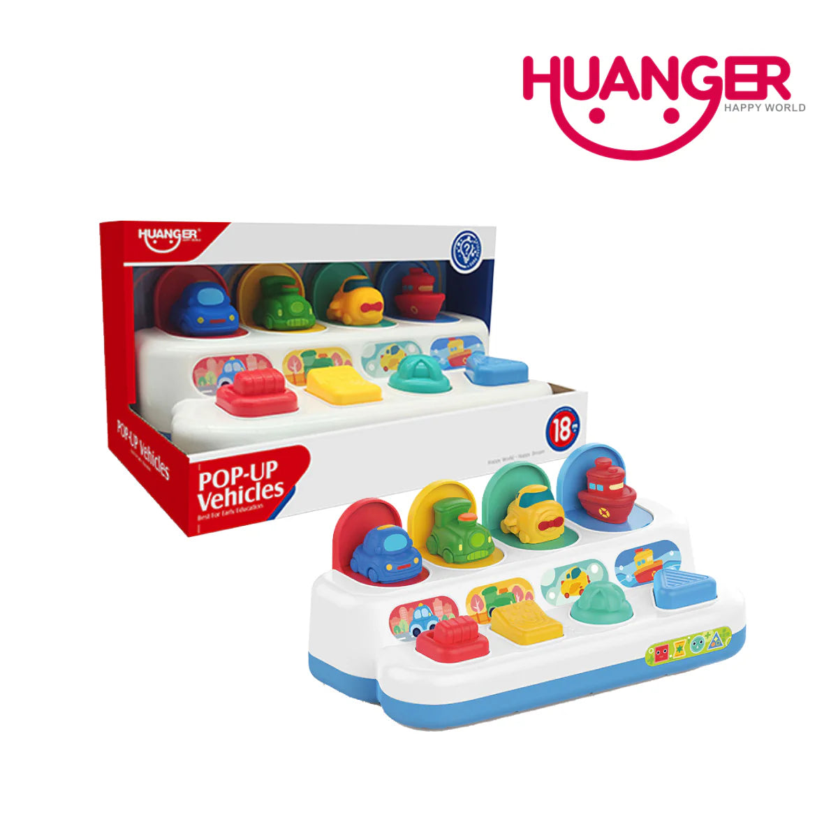 Huanger HE8076 Baby Pop Up Peek A Boo Activity Vehicles Toy (18m+)