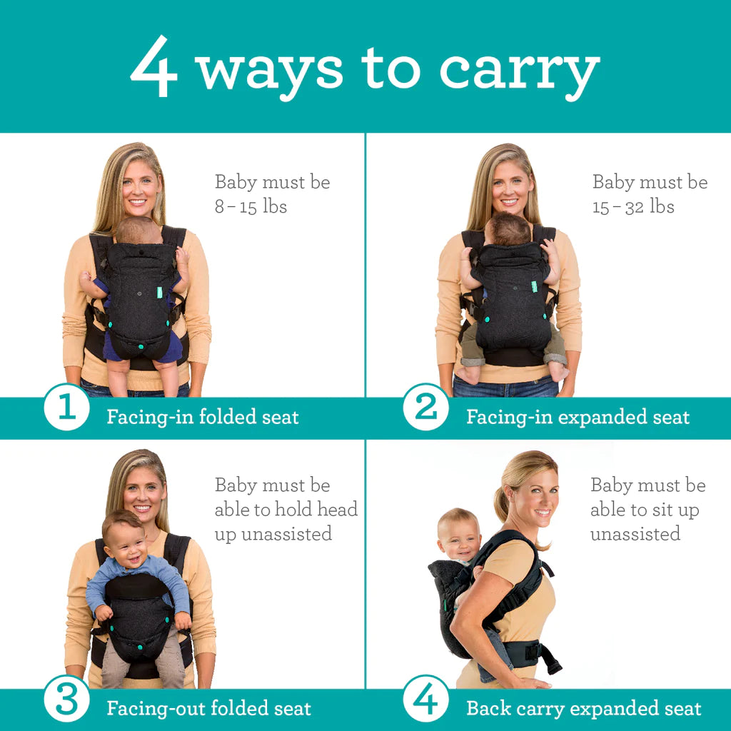 Infantino FLIP 4-in-1 Convertible Carrier- Black