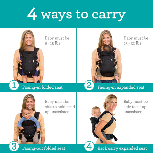 Infantino FLIP 4-in-1 Convertible Carrier- Black