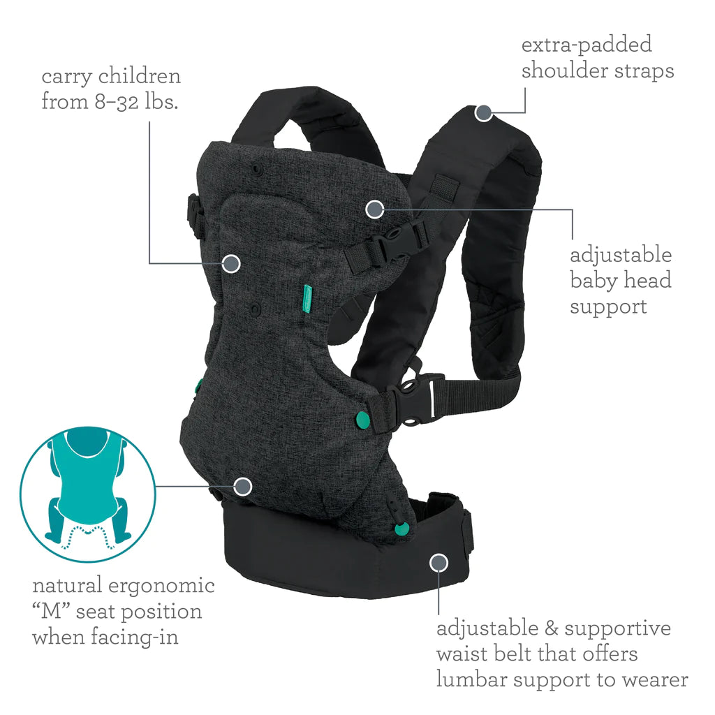Infantino FLIP 4-in-1 Convertible Carrier- Black