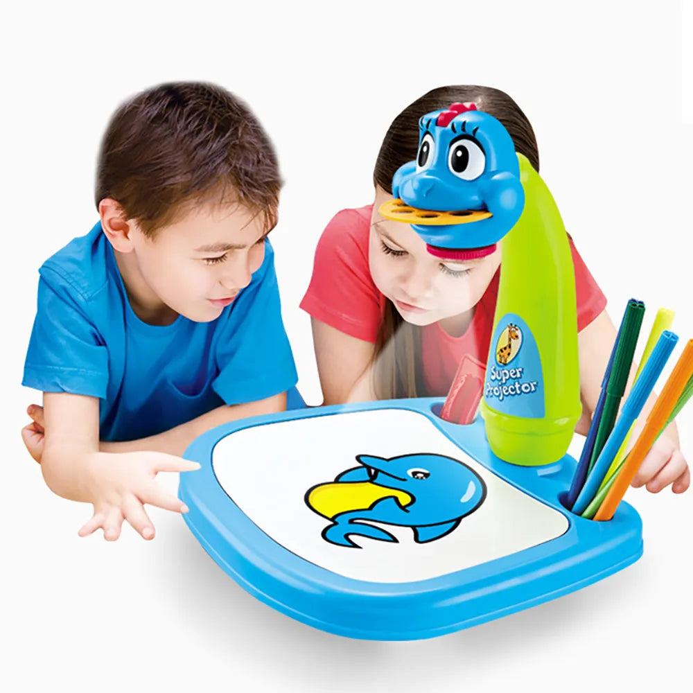 Kids Projector Painting Drawing Board Table