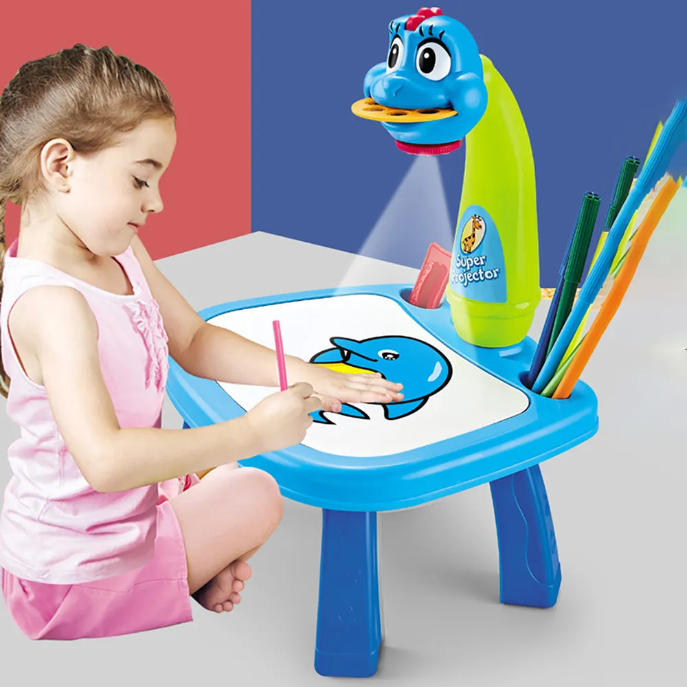 Kids Projector Painting Drawing Board Table