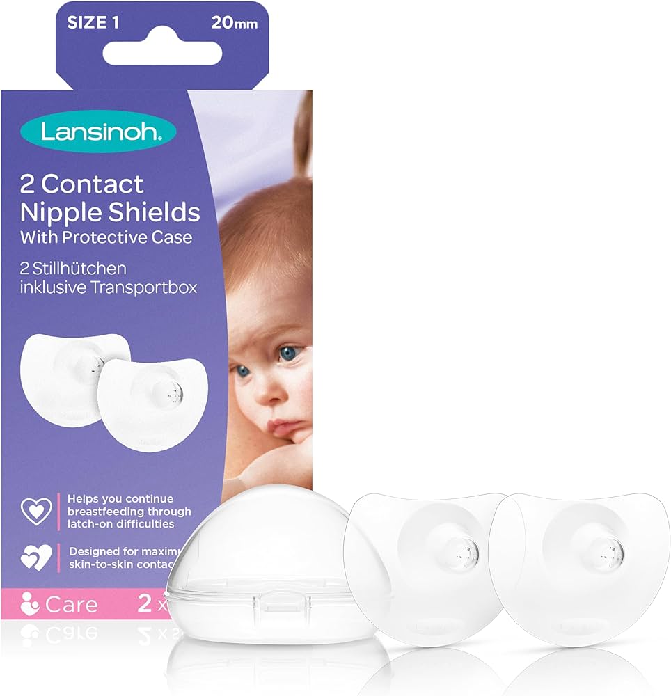 Lansinoh Contact Nipple Shields With Case Size 1 (M)- 20mm