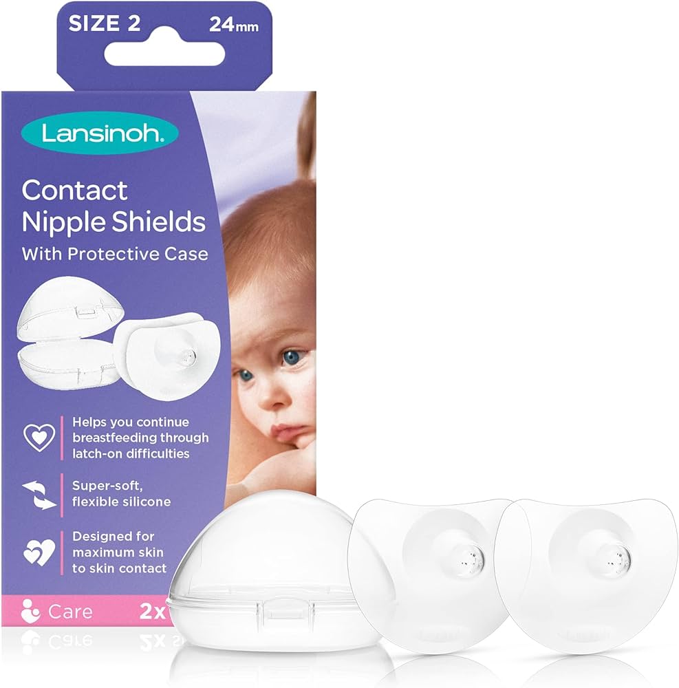 Lansinoh Contact Nipple Shields With Case Size 2 (L)- 24mm