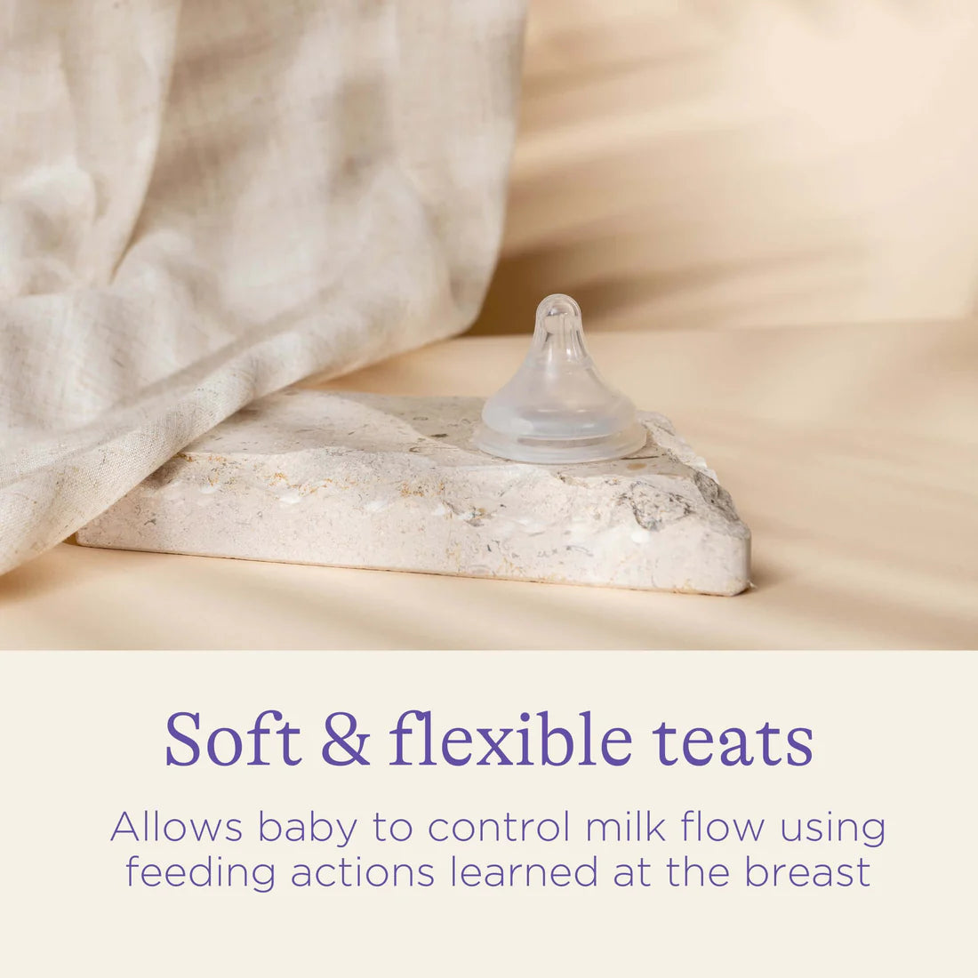 Lansinoh Natural Wave Teat Slow Flow (1m+)- 2pcs
