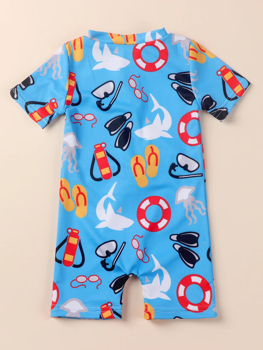 Little Baby Zipper Swimsuit Rash Swimwear (18m to 24m)